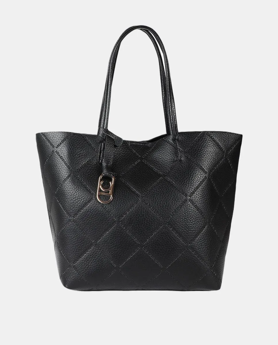 Сумка через плечо с двойной ручкой и овальным подвесным логотипом Lola Casademunt, черный
Сумка через плечо с двойной ручкой и овальным подвесным логотипом Lola Casademunt, черный