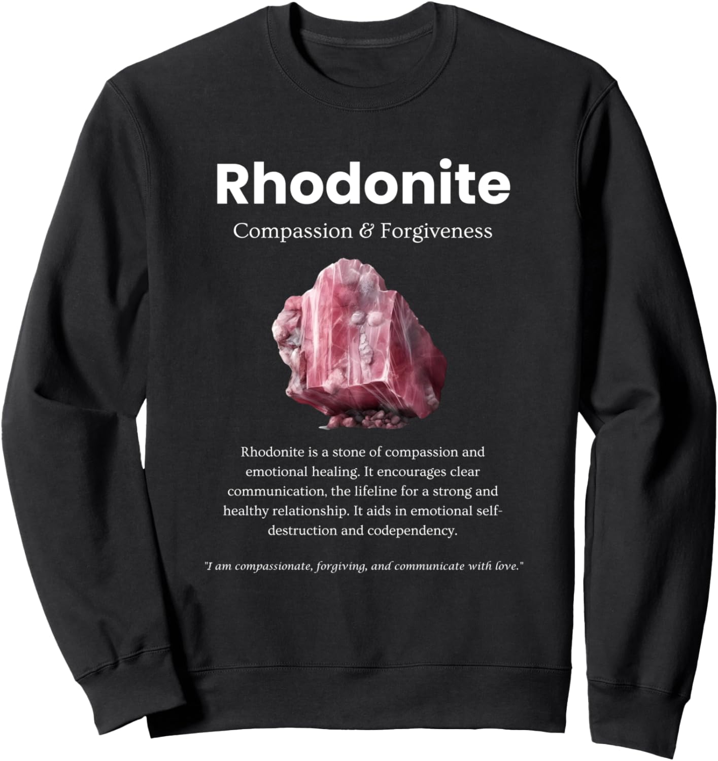 Значение камня родонита: Толстовка с изображением кристалла родонита Stones Meaning Apparel & Crystals Meaning Tees, черный
Значение камня родонита: Толстовка с изображением кристалла родонита Stones Meaning Apparel & Crystals Meaning Tees, черный