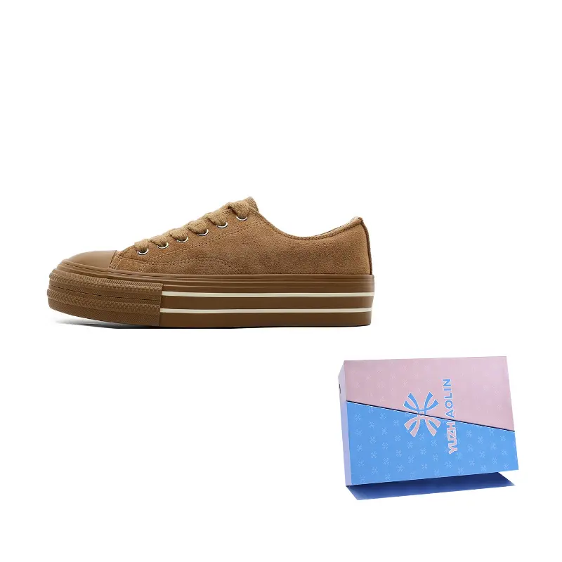 YUZHAOLIN Коричневые мужские скейтерские кеды лоу-топ, цвет Brown 
YUZHAOLIN Коричневые мужские скейтерские кеды лоу-топ, цвет Brown