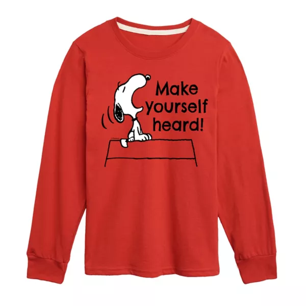 Мальчики 8-20 лет футболка с принтом "Арахис" и надписью "Будь услышан" с длинным рукавом Licensed Character, красный
Мальчики 8-20 лет футболка с принтом "Арахис" и надписью "Будь услышан" с длинным рукавом Licensed Character, красный