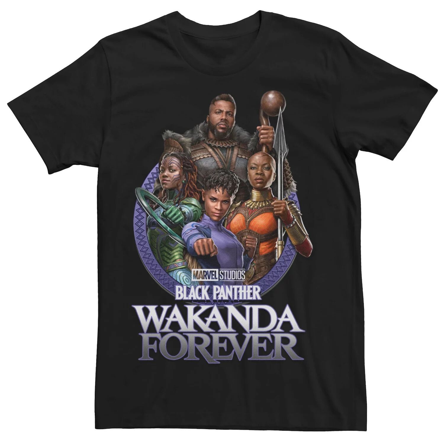 Мужская футболка с круглым портретом Marvel Wakanda Forever Groupshot Licensed Character
Мужская футболка с круглым портретом Marvel Wakanda Forever Groupshot Licensed Character