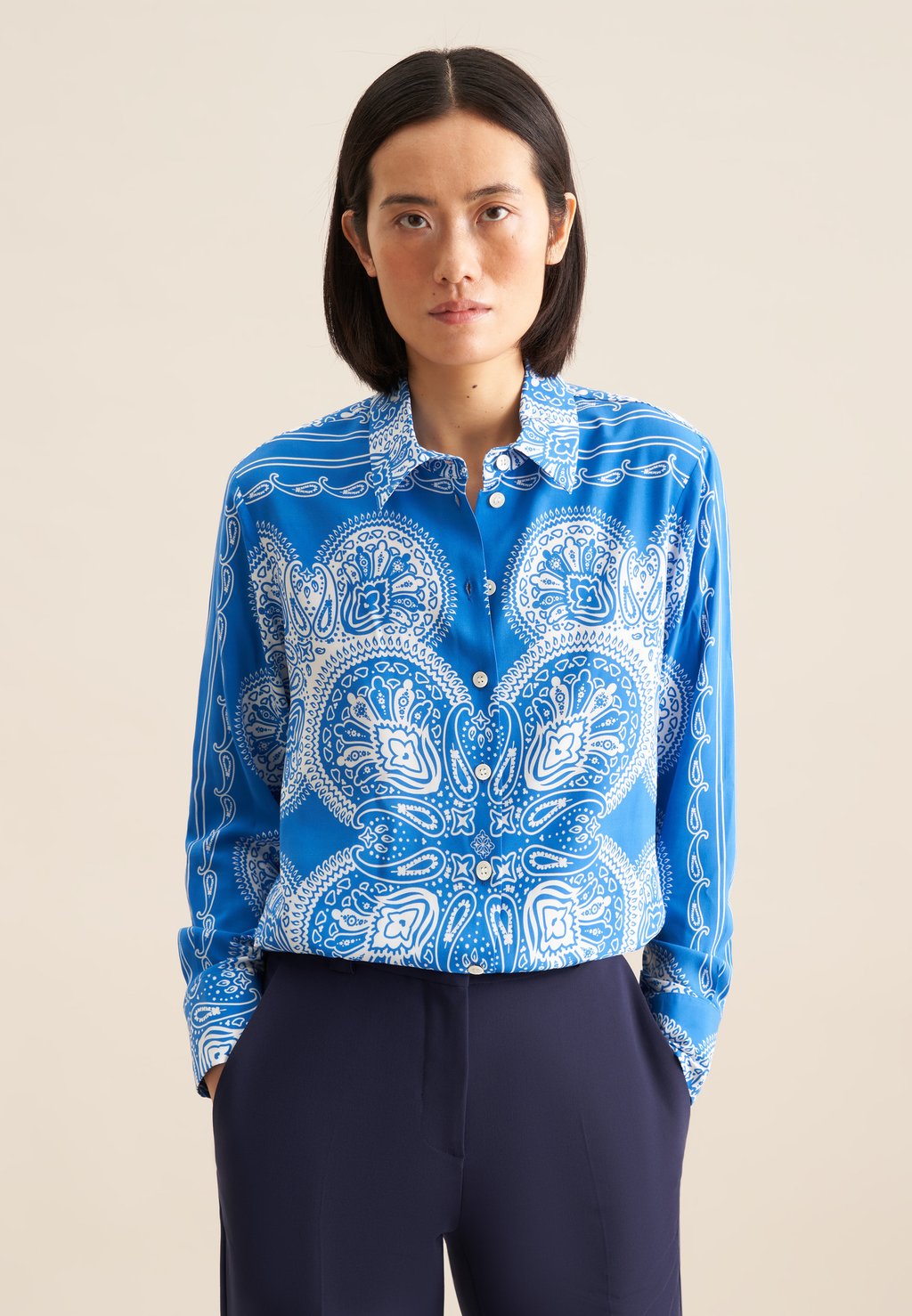 Блузка на пуговицах REGULAR Seidensticker, синий
Блузка на пуговицах REGULAR Seidensticker, синий