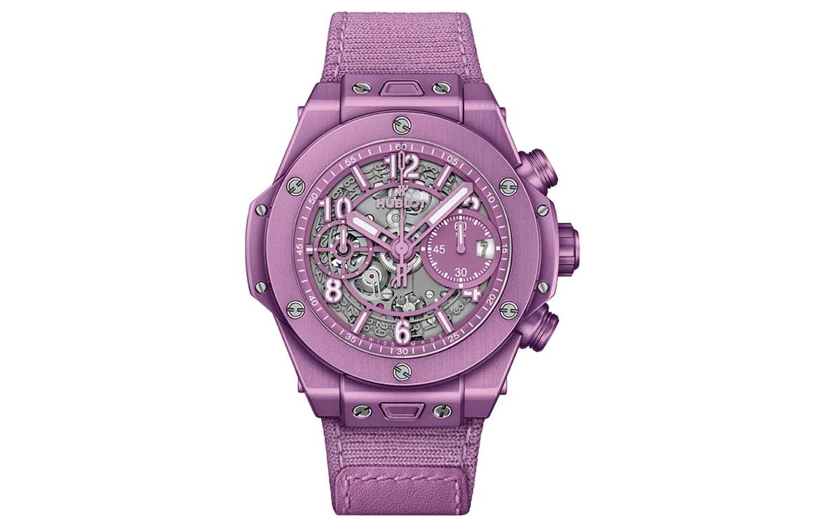 HUBLOT BIG BANG автоматический механический мужской хронограф с фиолетовым циферблатом и алюминиевым корпусом
HUBLOT BIG BANG автоматический механический мужской хронограф с фиолетовым циферблатом и алюминиевым корпусом