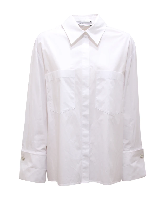 44C310 рубашка оверсайз Emma&Gaia, белый
44C310 рубашка оверсайз Emma&Gaia, белый