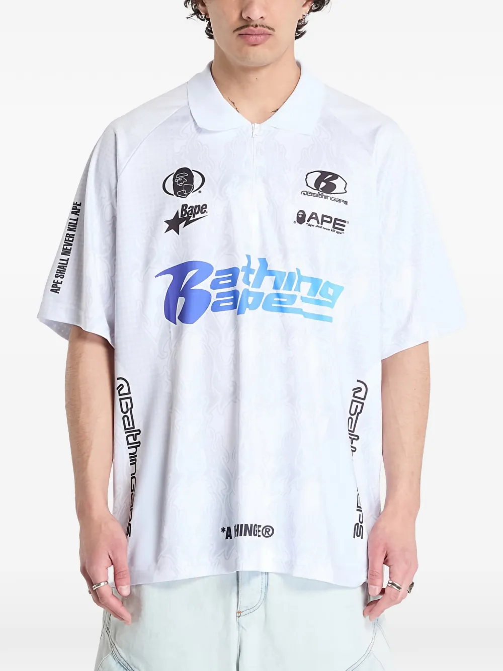 Топ с воротником на молнии и принтом A Bathing Ape, белый
Топ с воротником на молнии и принтом A Bathing Ape, белый