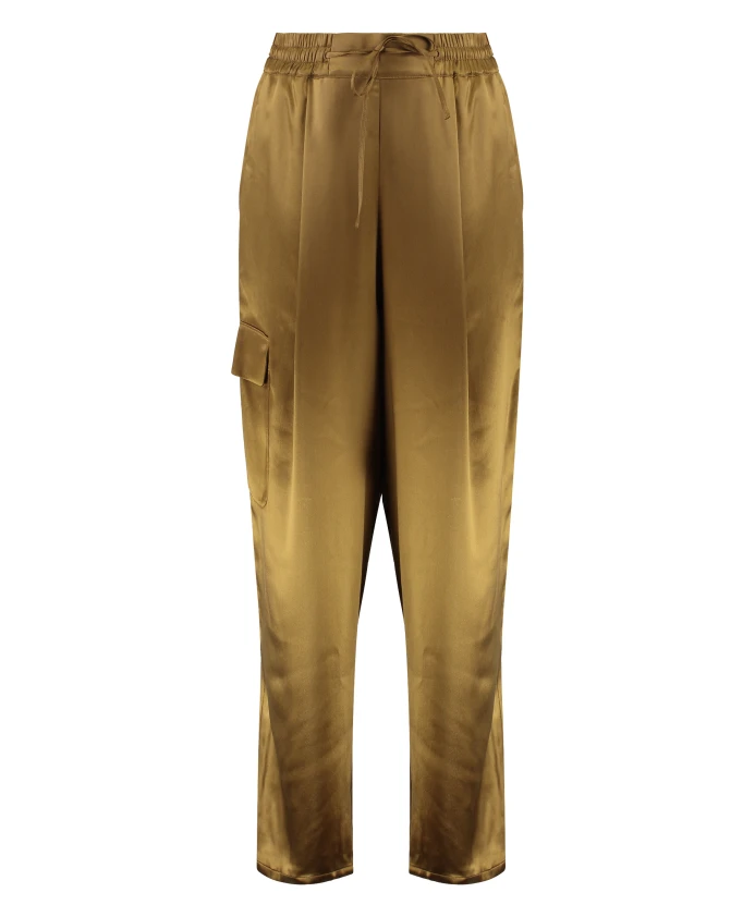 Атласные брюки с эластичным поясом Yves Salomon, коричневый
Атласные брюки с эластичным поясом Yves Salomon, коричневый