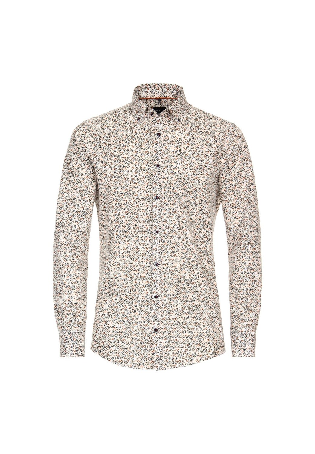 Мужская деловая рубашка с принтом современного кроя Venti, оранжевый
Мужская деловая рубашка с принтом современного кроя Venti, оранжевый