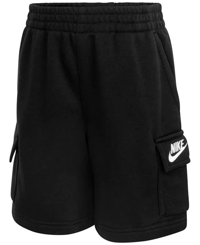 Детские и мальчиковые карго-шорты из френч-терри Nike, черный
Детские и мальчиковые карго-шорты из френч-терри Nike, черный