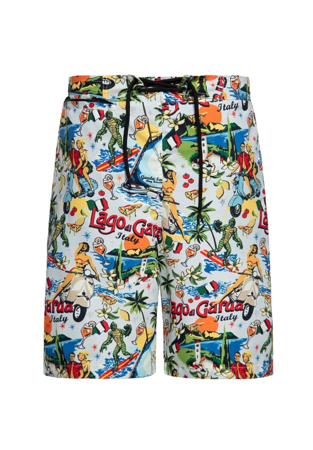Шорты с эксклюзивным принтом по всей поверхности Lago di Garda King Kerosin, белый
Шорты с эксклюзивным принтом по всей поверхности Lago di Garda King Kerosin, белый