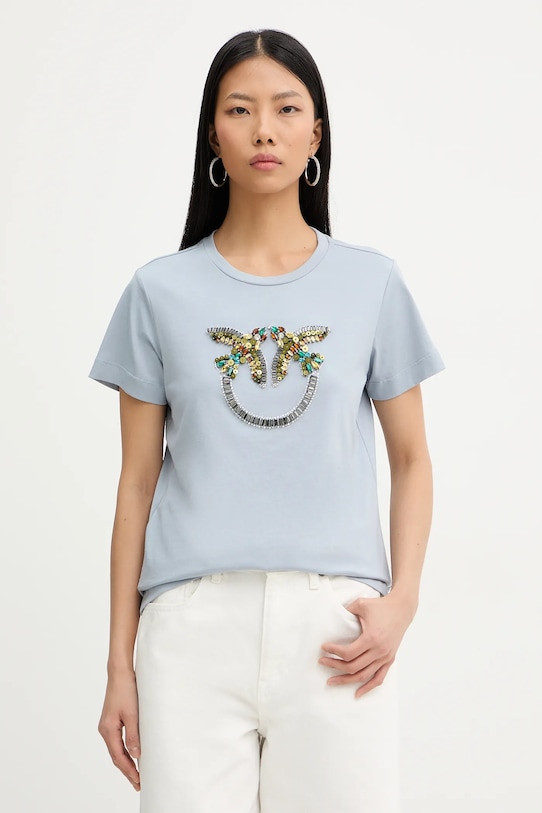 Хлопковая футболка Pinko, синий
Хлопковая футболка Pinko, синий