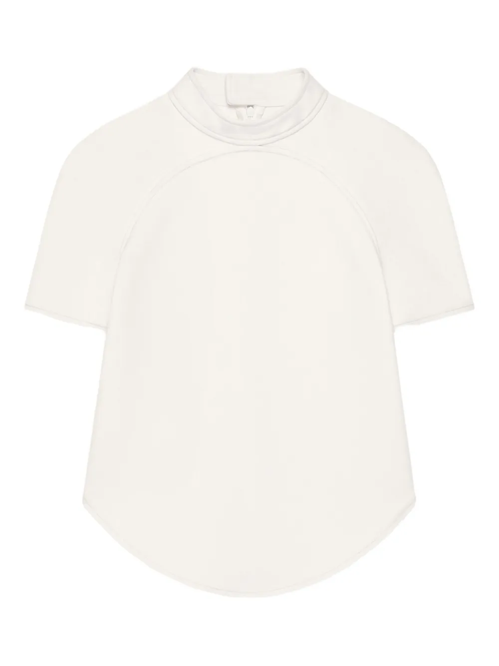 Топ с короткими рукавами и высоким воротником Courrèges, белый
Топ с короткими рукавами и высоким воротником Courrèges, белый