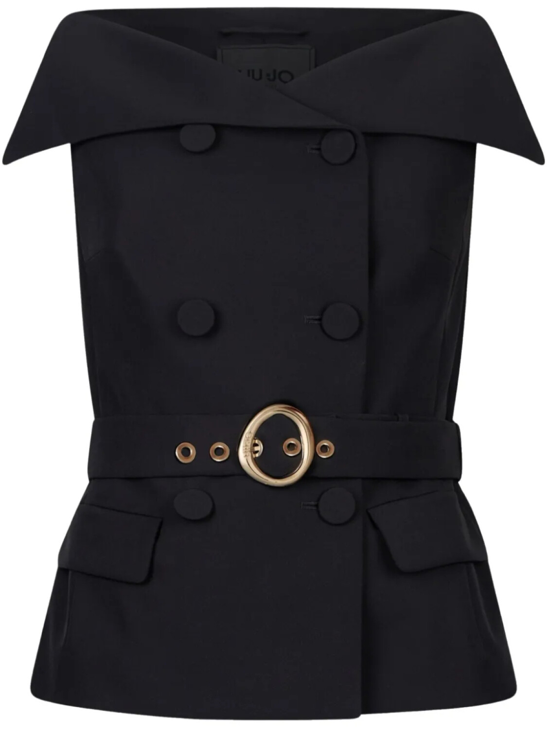 LIU JO Двубортный жилет с поясом, черный
LIU JO Двубортный жилет с поясом, черный