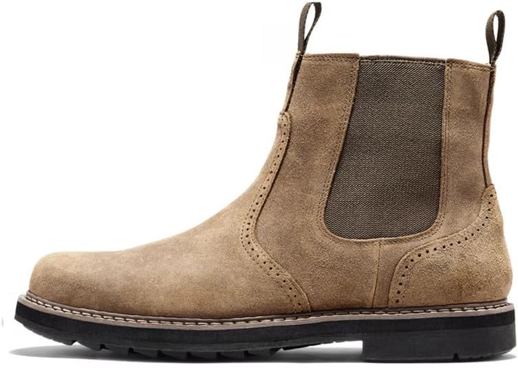 Мужские ботинки Chelsea XBTEVUDAK с боковой молнией, замшевая кожа, повседневные высокие туфли с круглым носком, плоские короткие ботинки, ковбойские западные ботинки, коричневый
Мужские ботинки Chelsea XBTEVUDAK с боковой молнией, замшевая кожа, повседневные высокие туфли с круглым носком, плоские короткие ботинки, ковбойские западные ботинки, коричневый