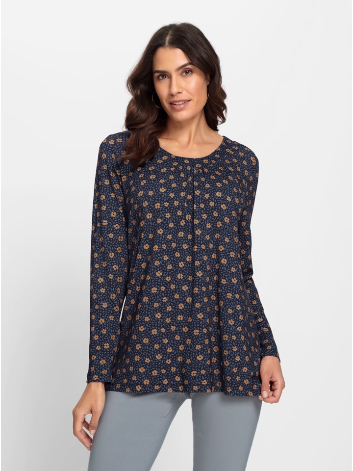 Рубашка-туника темно-синего цвета с принтом верблюжьей шерсти WITT WEIDEN
Рубашка-туника темно-синего цвета с принтом верблюжьей шерсти WITT WEIDEN