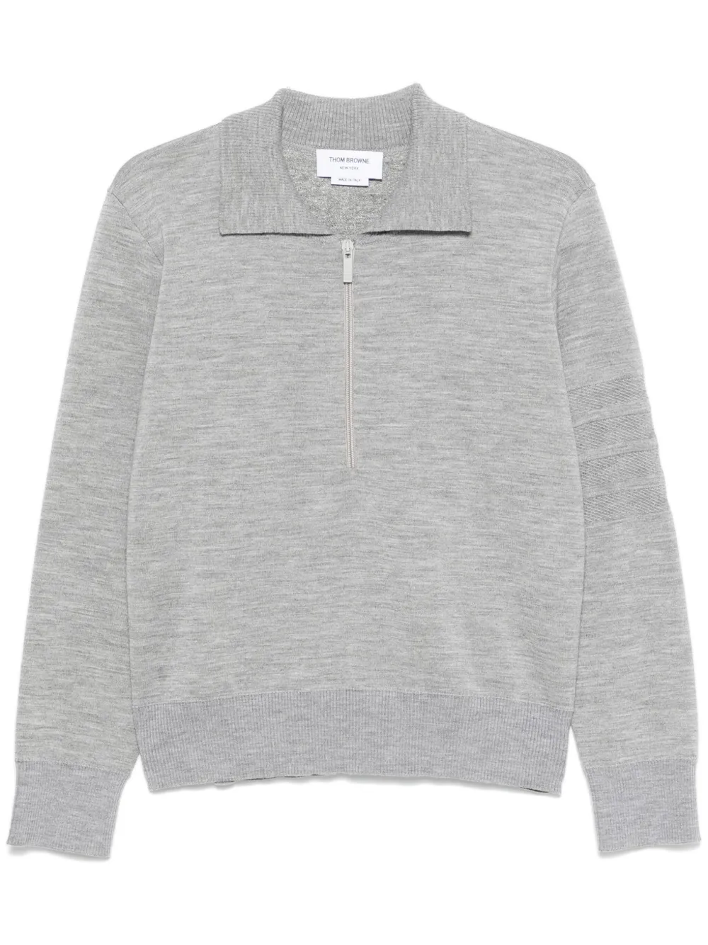 Рубашка поло на молнии с полосками 4-Bar THOM BROWNE, серый
Рубашка поло на молнии с полосками 4-Bar THOM BROWNE, серый