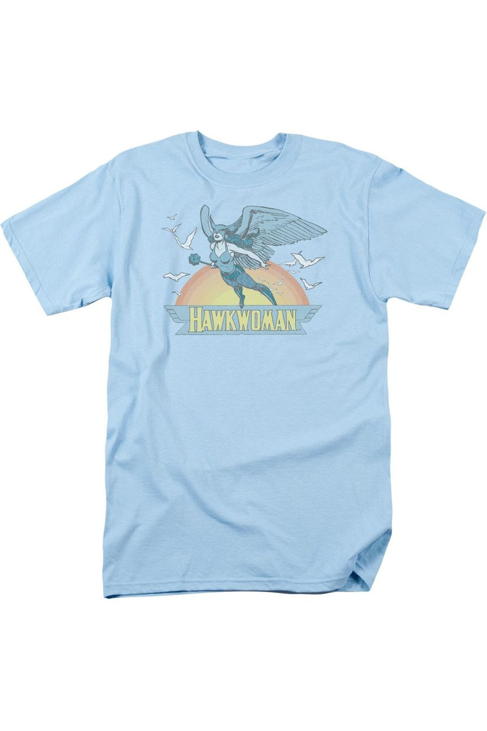 Футболка с коротким рукавом для взрослых DC Comics Hawkwoman Gildan, светло-голубой 
Футболка с коротким рукавом для взрослых DC Comics Hawkwoman Gildan, светло-голубой