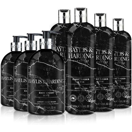 Набор туалетных принадлежностей Elements Dark Fig & Amber для мытья рук, 500 мл, гель для душа, 500 мл, Baylis & Harding
Набор туалетных принадлежностей Elements Dark Fig & Amber для мытья рук, 500 мл, гель для душа, 500 мл, Baylis & Harding