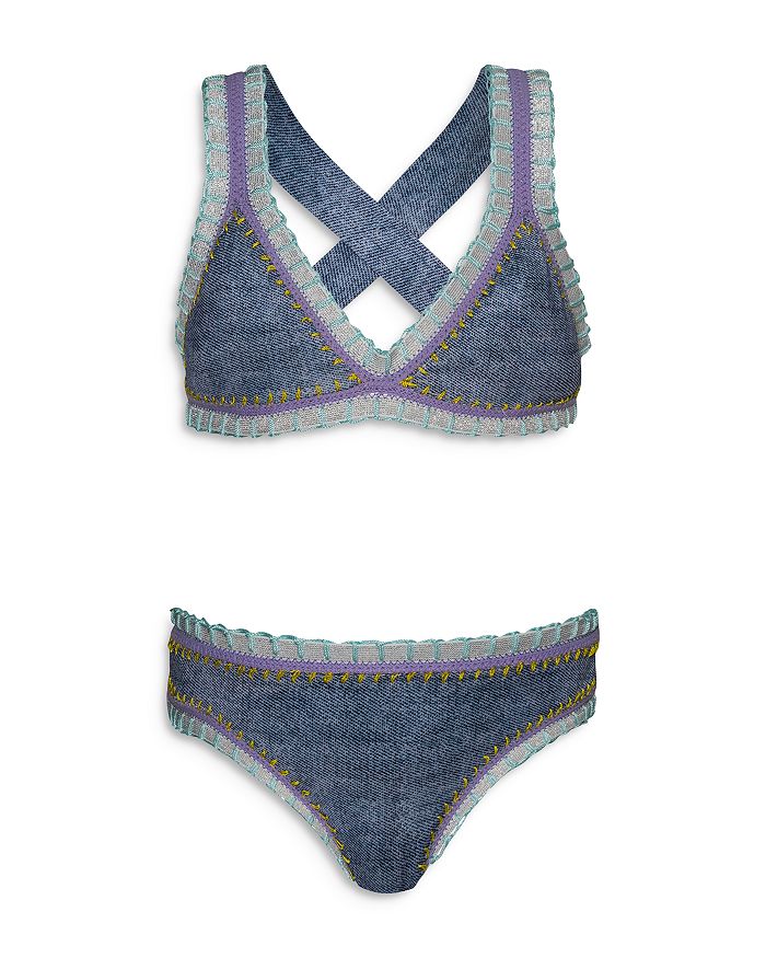 Купальник для девочек с радужной вышивкой, раздельный - Big Kid PQ Swim, синий
Купальник для девочек с радужной вышивкой, раздельный - Big Kid PQ Swim, синий