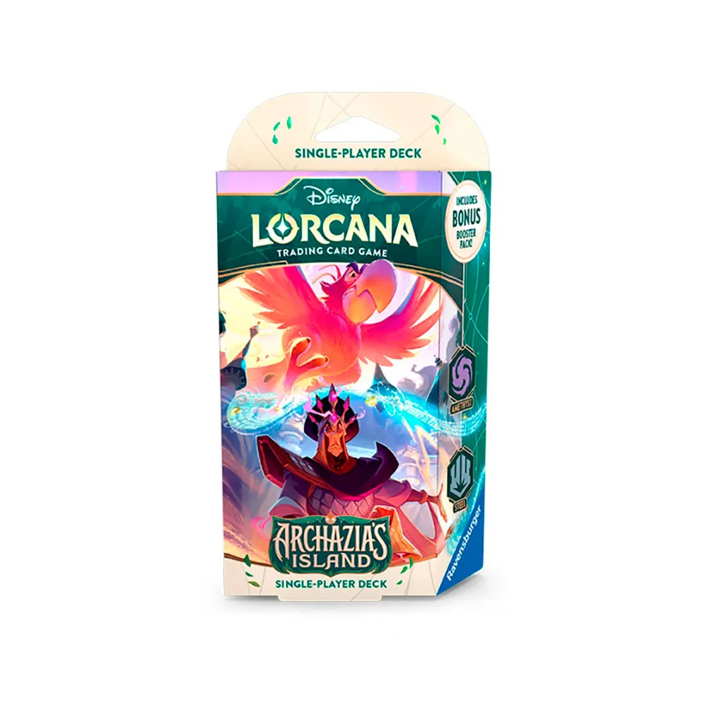 Колода коллекционных карточек Disney Single Player Deck Lorcana Archazia's Island на английском языке, 8 пачек, мультиколор
Колода коллекционных карточек Disney Single Player Deck Lorcana Archazia's Island на английском языке, 8 пачек, мультиколор