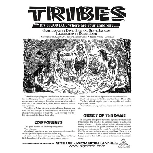 Настольная игра Tribes Steve Jackson Games
Настольная игра Tribes Steve Jackson Games