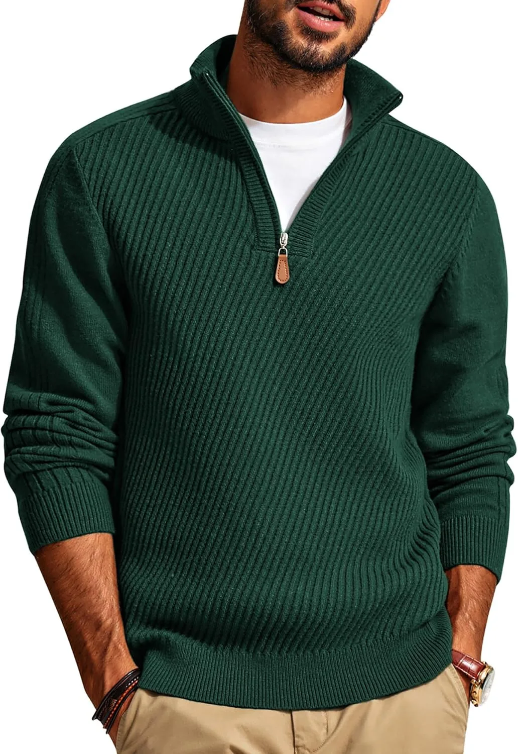PJ PAUL JONES мужской свитер с молнией на четверть, Casual Slim Fit, фактурная вязка
PJ PAUL JONES мужской свитер с молнией на четверть, Casual Slim Fit, фактурная вязка