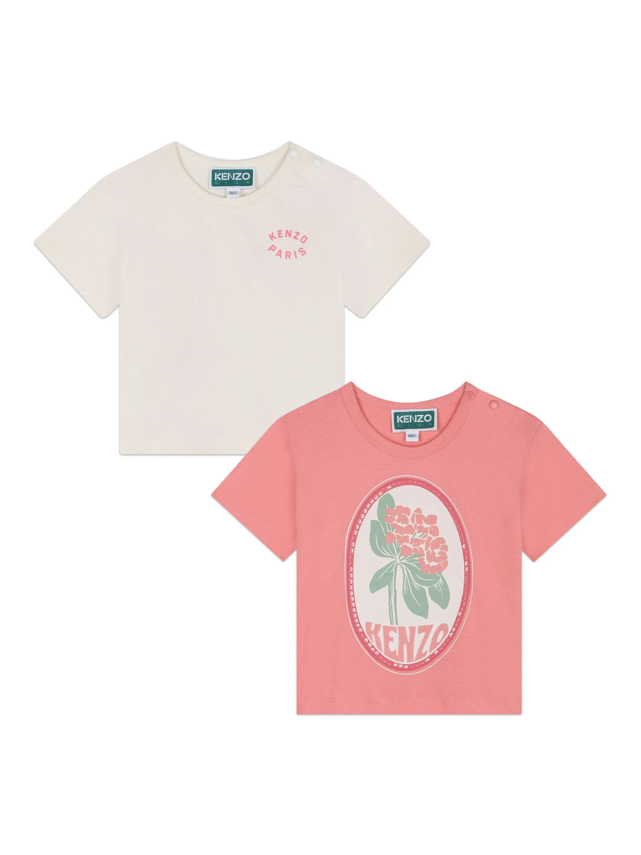 Комплект из двух футболок с логотипом Kenzo Kids, розовый
Комплект из двух футболок с логотипом Kenzo Kids, розовый