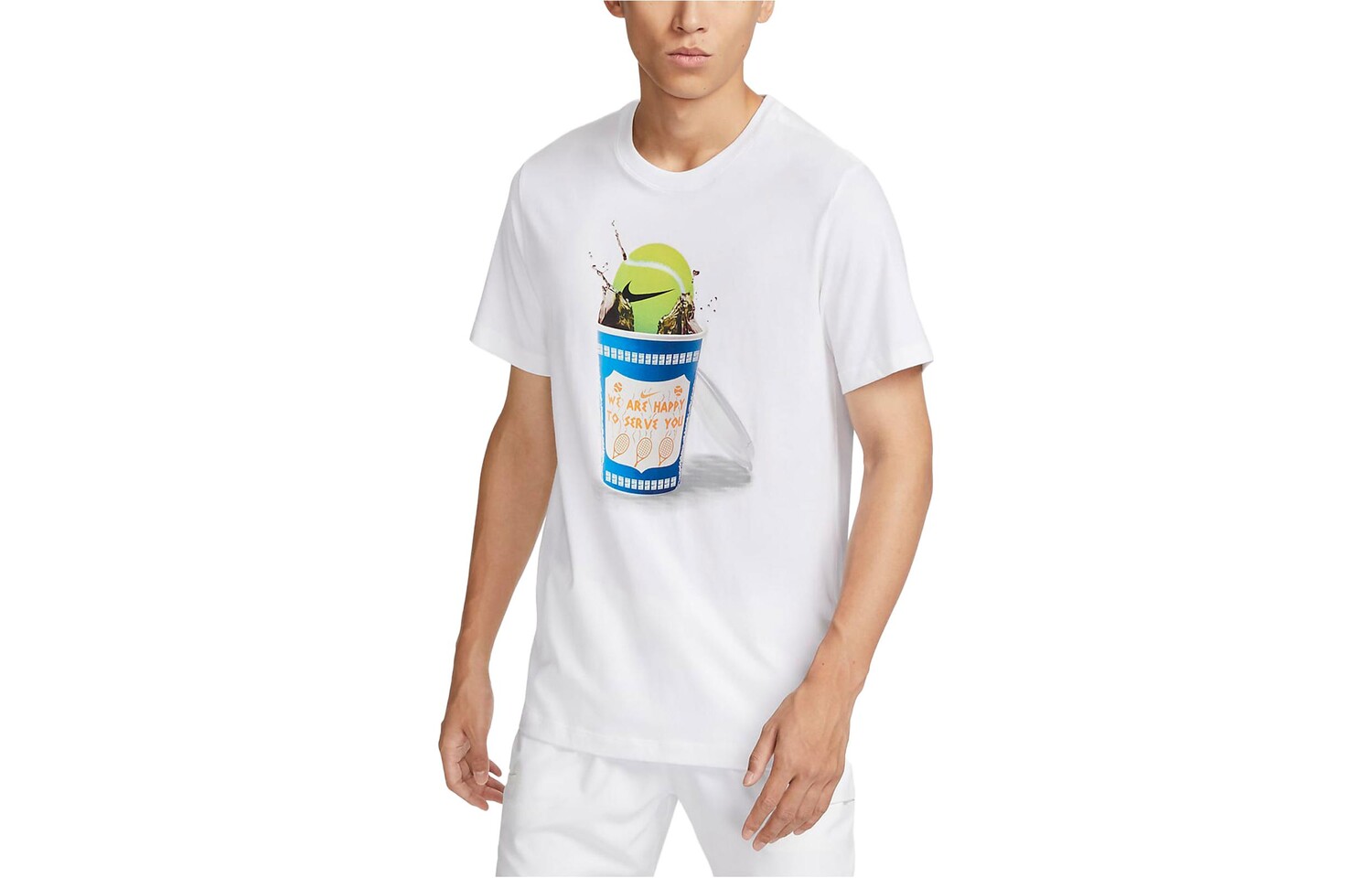 Футболка мужская белая Nike, белый 
Футболка мужская белая Nike, белый