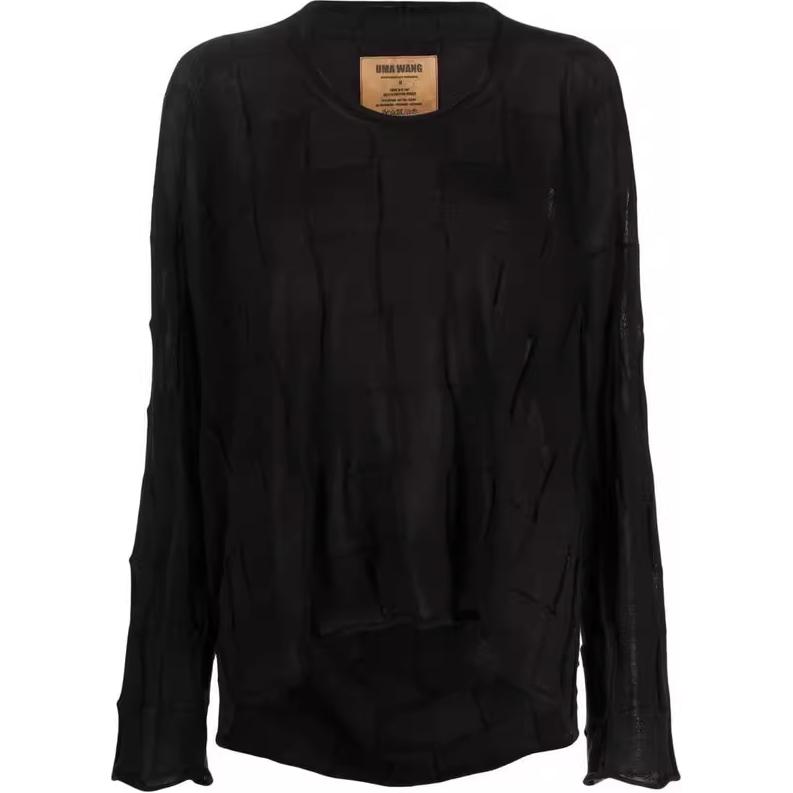 Поло свитер с узором в горошек UMA WANG, черный
Поло свитер с узором в горошек UMA WANG, черный