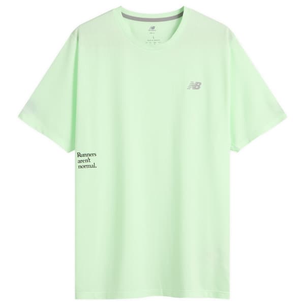 Ран графика футболка New Balance, лабораторный зеленый 
Ран графика футболка New Balance, лабораторный зеленый