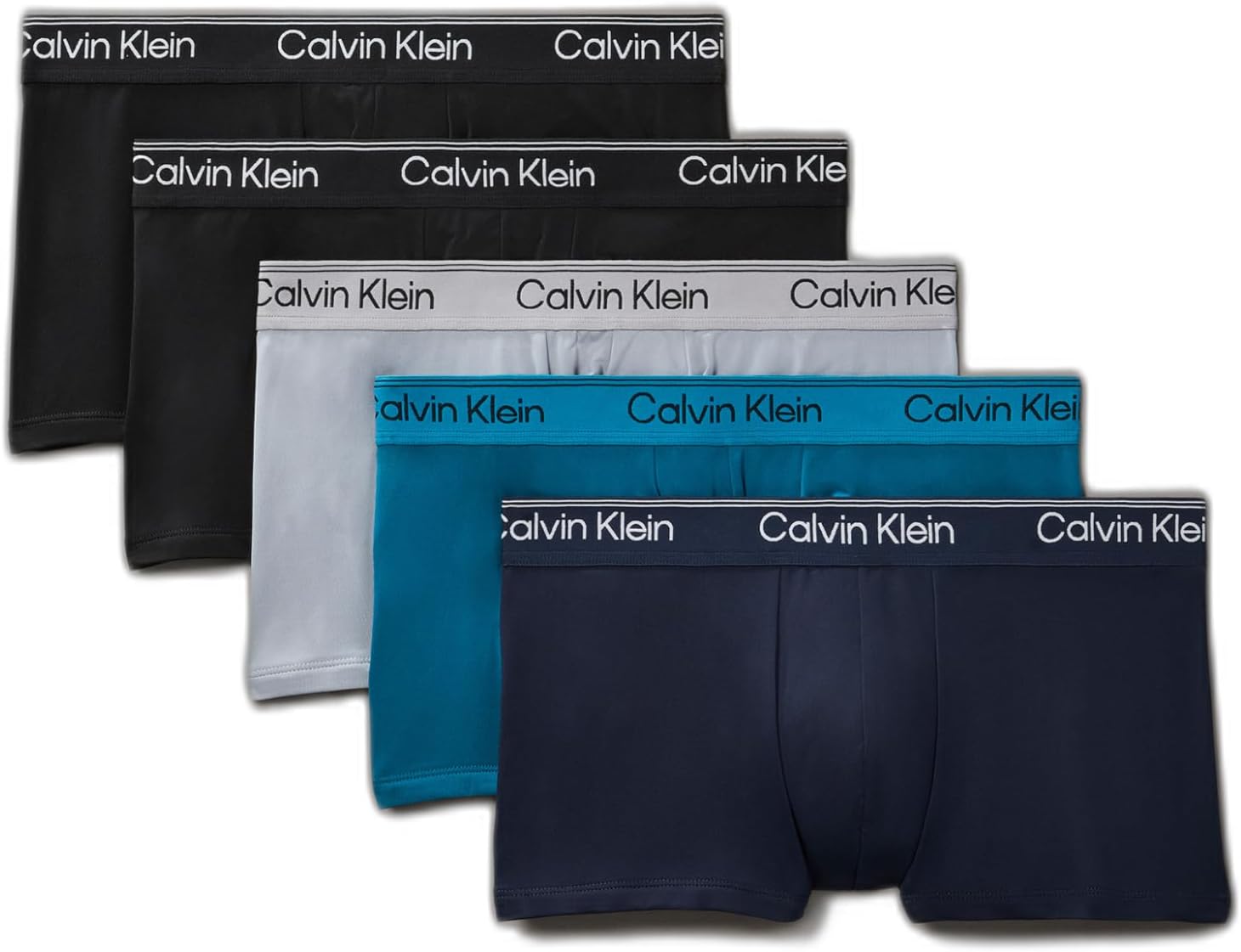 Мужские трусы-боксеры Calvin Klein Micro Stretch с низкой посадкой, комплект из 5 пар, 2 Black, 1 Teal Marine, 1 Shoreline, 1 Sleet
Мужские трусы-боксеры Calvin Klein Micro Stretch с низкой посадкой, комплект из 5 пар, 2 Black, 1 Teal Marine, 1 Shoreline, 1 Sleet