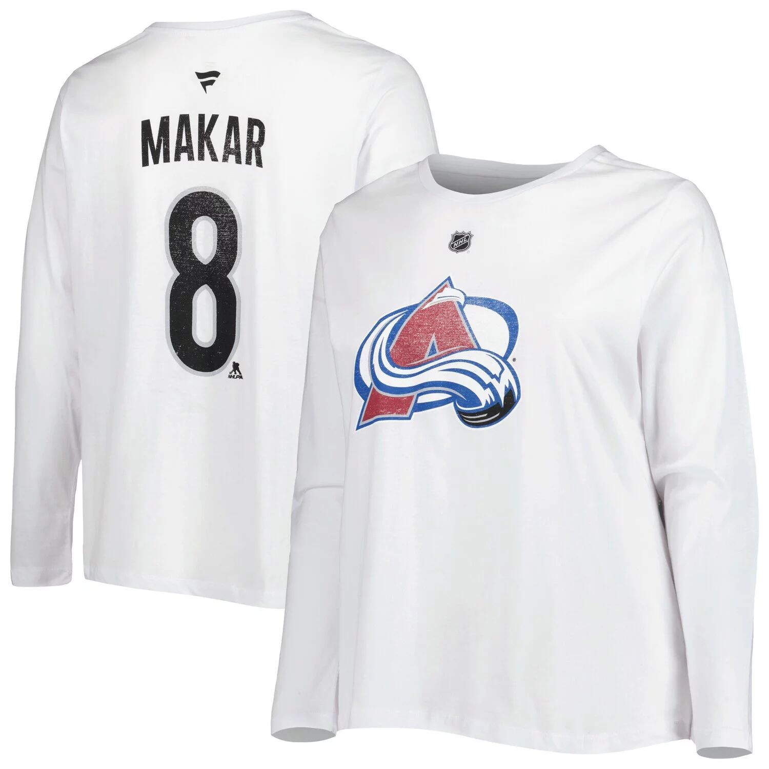 Женская футболка Cale Makar White Colorado Avalanche размера плюс с длинным рукавом с именем и номером
Женская футболка Cale Makar White Colorado Avalanche размера плюс с длинным рукавом с именем и номером