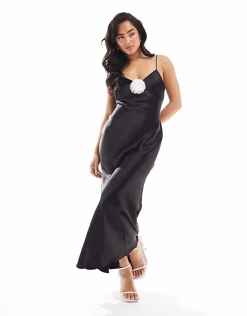 Платье миди New Look с аппликацией из бисера и корсажем в виде застежки черного цвета
Платье миди New Look с аппликацией из бисера и корсажем в виде застежки черного цвета