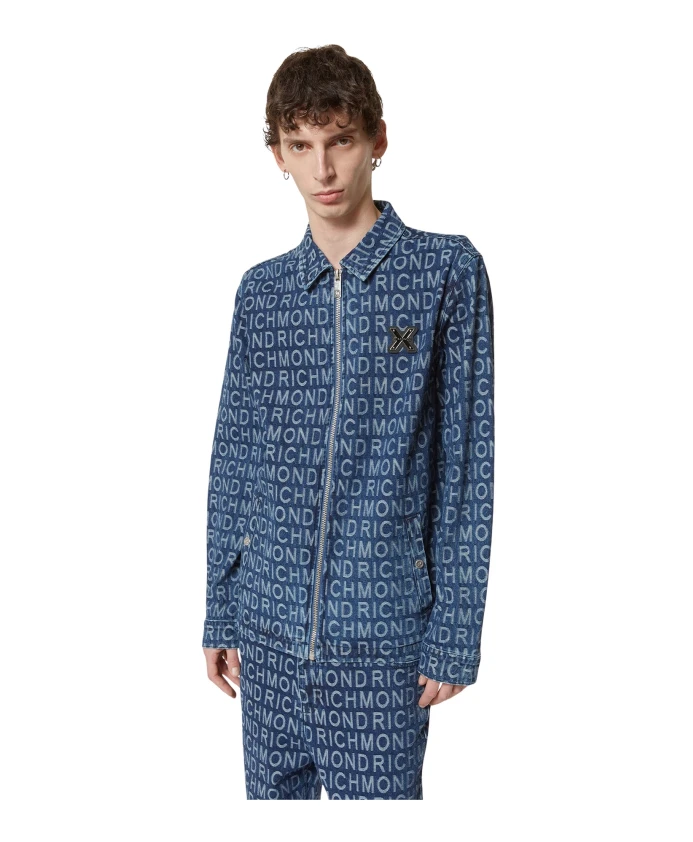 Джинсовая рубашка с логотипом по всей поверхности. Richmond, синий
Джинсовая рубашка с логотипом по всей поверхности. Richmond, синий
