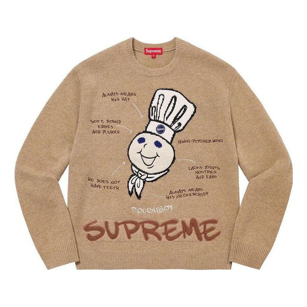 Свитер doughboy sweater 'tan white' Supreme, бежевый 
Свитер doughboy sweater 'tan white' Supreme, бежевый