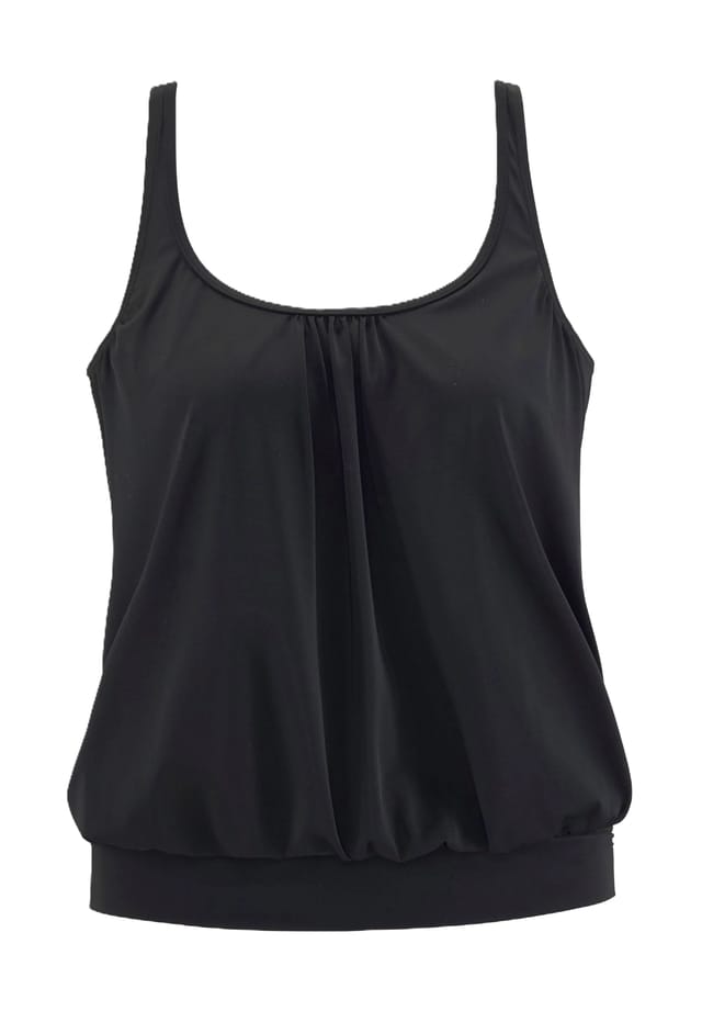 Простой топ-танкини с эластичным поясом Lascana, черный
Простой топ-танкини с эластичным поясом Lascana, черный
