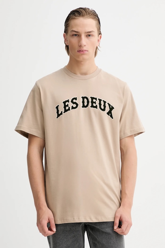 Хлопковая футболка Les Deux, бежевый
Хлопковая футболка Les Deux, бежевый