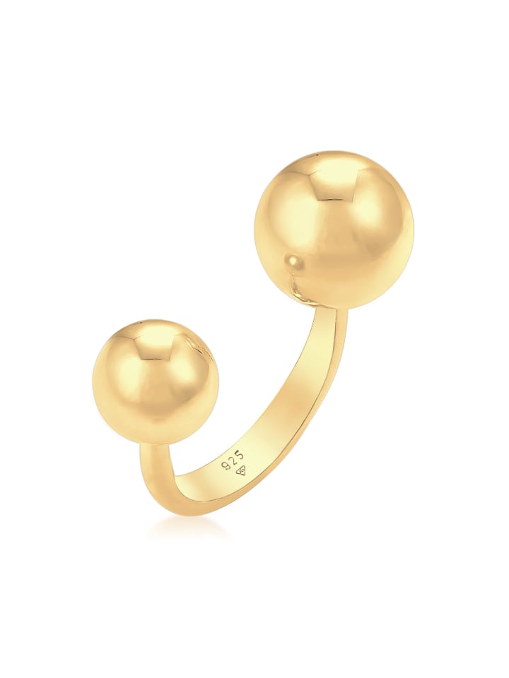 Elli Кольцо из серебра 925 пробы с золотым шариком
Elli Кольцо из серебра 925 пробы с золотым шариком