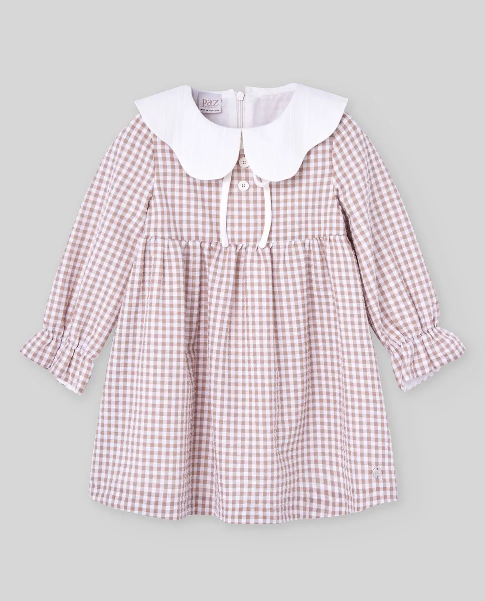Детское платье в клетку из коллекции Setitas PAZ Rodríguez, бежевый
Детское платье в клетку из коллекции Setitas PAZ Rodríguez, бежевый