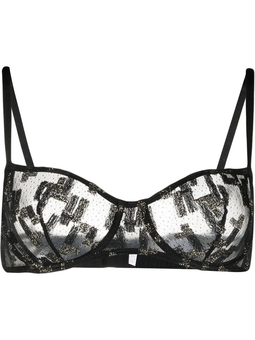 Полупрозрачный бюстгальтер с эффектом металлик ERES, черный
Полупрозрачный бюстгальтер с эффектом металлик ERES, черный