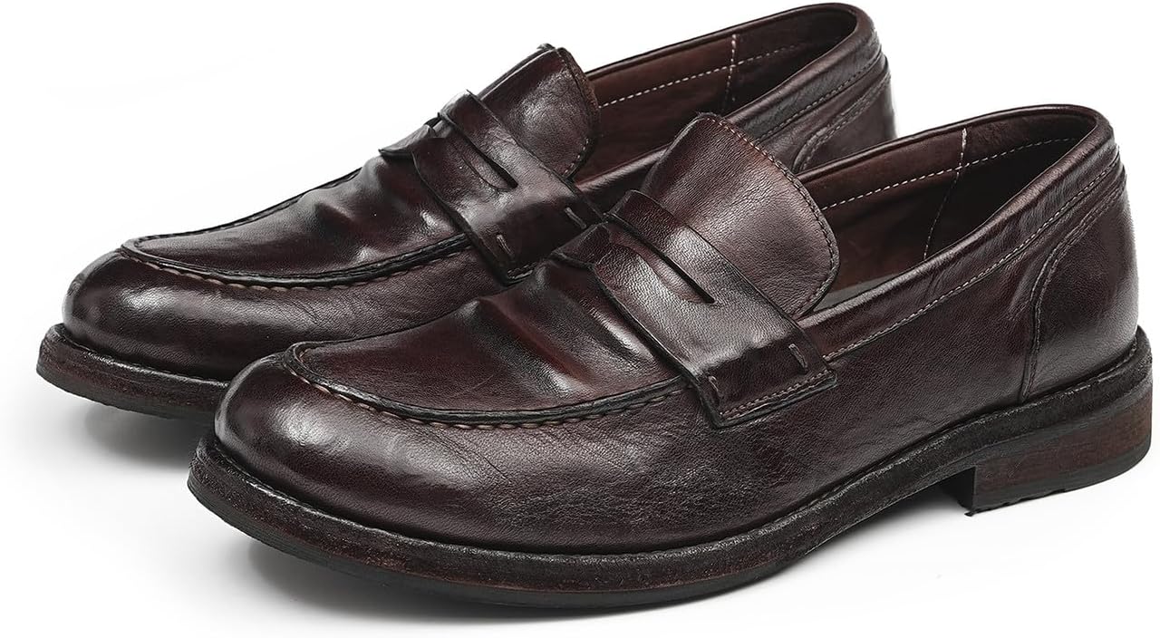 Мужские слипоны Santimon из конской кожи - формальная обувь ручной работы с прошивкой по технологии Goodyear, модная дышащая кожаная подкладка для повседневного делового стиля и свадьбы, Coffee
Мужские слипоны Santimon из конской кожи - формальная обувь ручной работы с прошивкой по технологии Goodyear, модная дышащая кожаная подкладка для повседневного делового стиля и свадьбы, Coffee