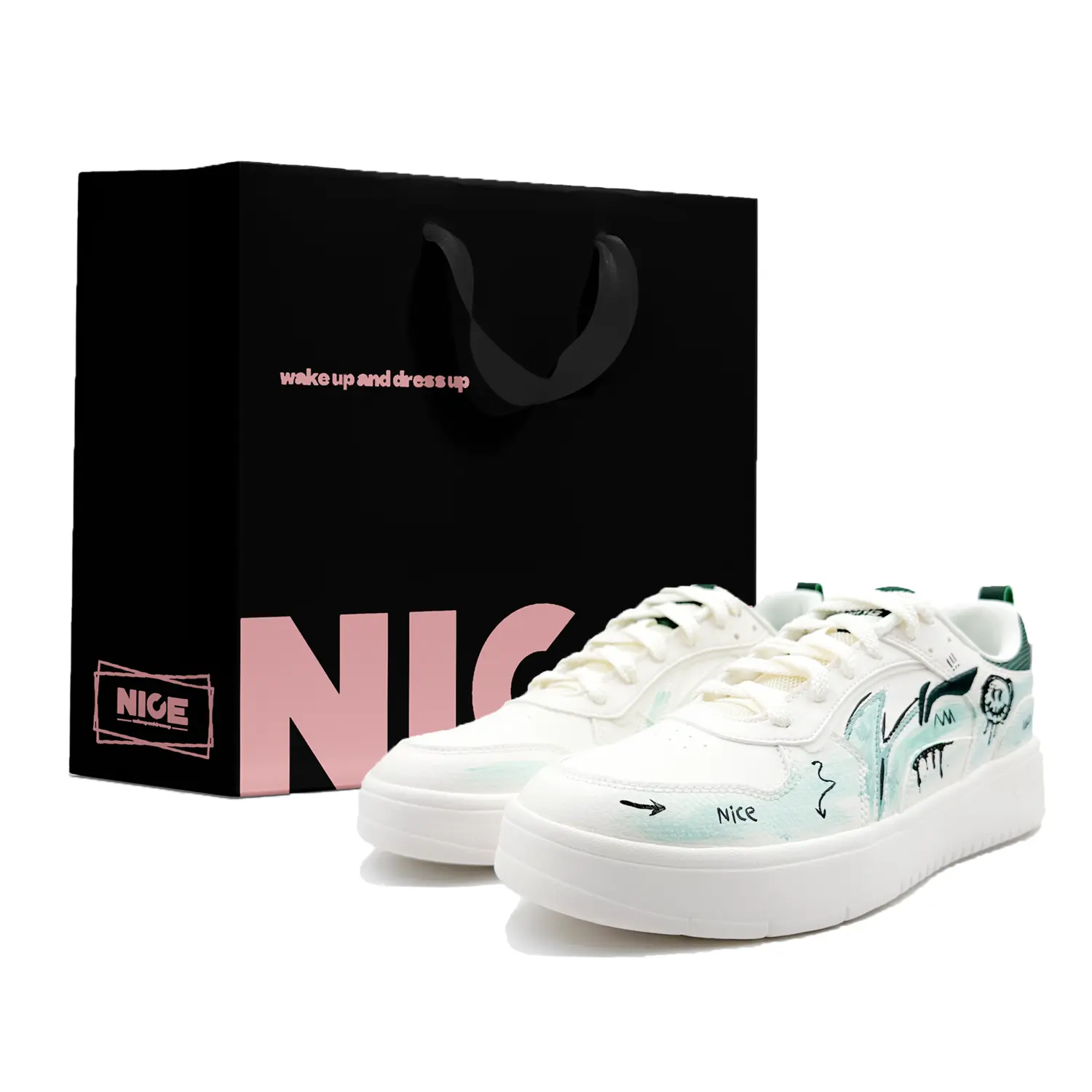 LINING Кроссовки для скейтбординга Spike Years, износостойкие, дышащие, низкие, мужские, белые, зеленые
LINING Кроссовки для скейтбординга Spike Years, износостойкие, дышащие, низкие, мужские, белые, зеленые