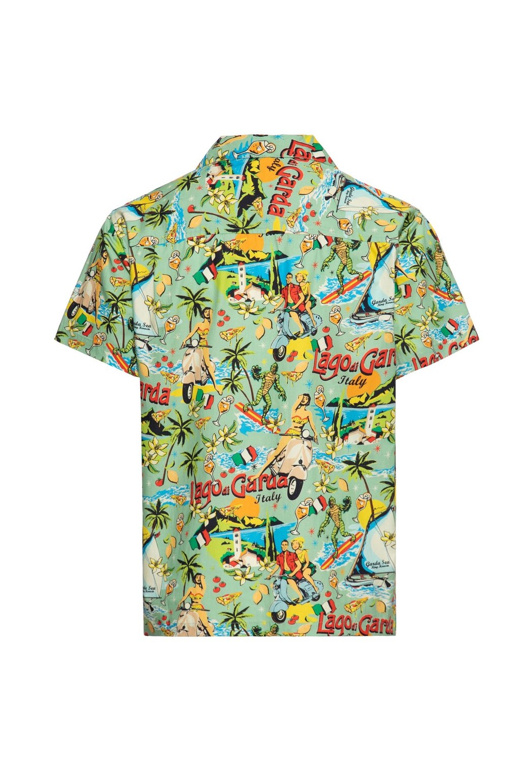 Рубашка с короткими рукавами и ярким принтом озера Гарда по всей поверхности Lago Di Garda KING KEROSIN, мятный
Рубашка с короткими рукавами и ярким принтом озера Гарда по всей поверхности Lago Di Garda KING KEROSIN, мятный