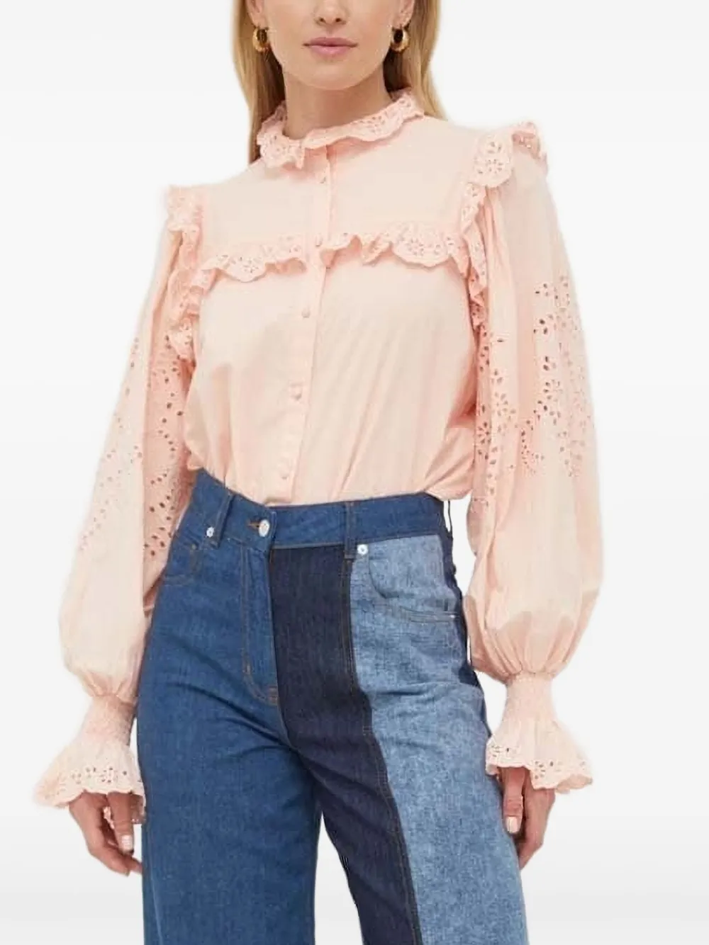 Блузка с оборками Notes du Nord, розовый
Блузка с оборками Notes du Nord, розовый