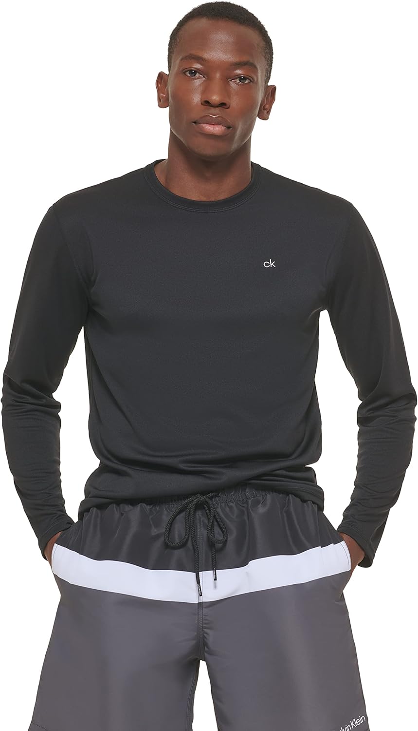 Мужская стандартная быстросохнущая рубашка для плавания с длинным рукавом Calvin Klein UPF 40+, Black
Мужская стандартная быстросохнущая рубашка для плавания с длинным рукавом Calvin Klein UPF 40+, Black