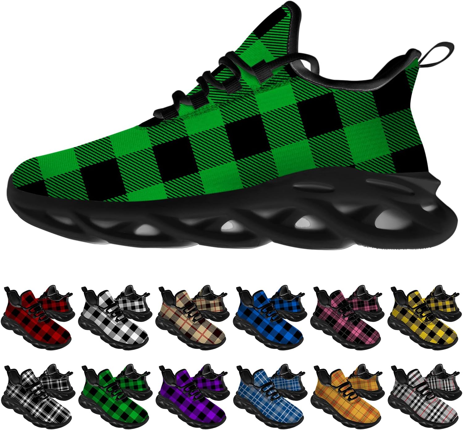 Кроссовки Ciadoon Plaid для мужчин и женщин, обувь для бега по дороге, спортивная обувь для ходьбы, тенниса, кроссовки для занятий спортом, подарки для мальчиков и девочек, зеленый
Кроссовки Ciadoon Plaid для мужчин и женщин, обувь для бега по дороге, спортивная обувь для ходьбы, тенниса, кроссовки для занятий спортом, подарки для мальчиков и девочек, зеленый