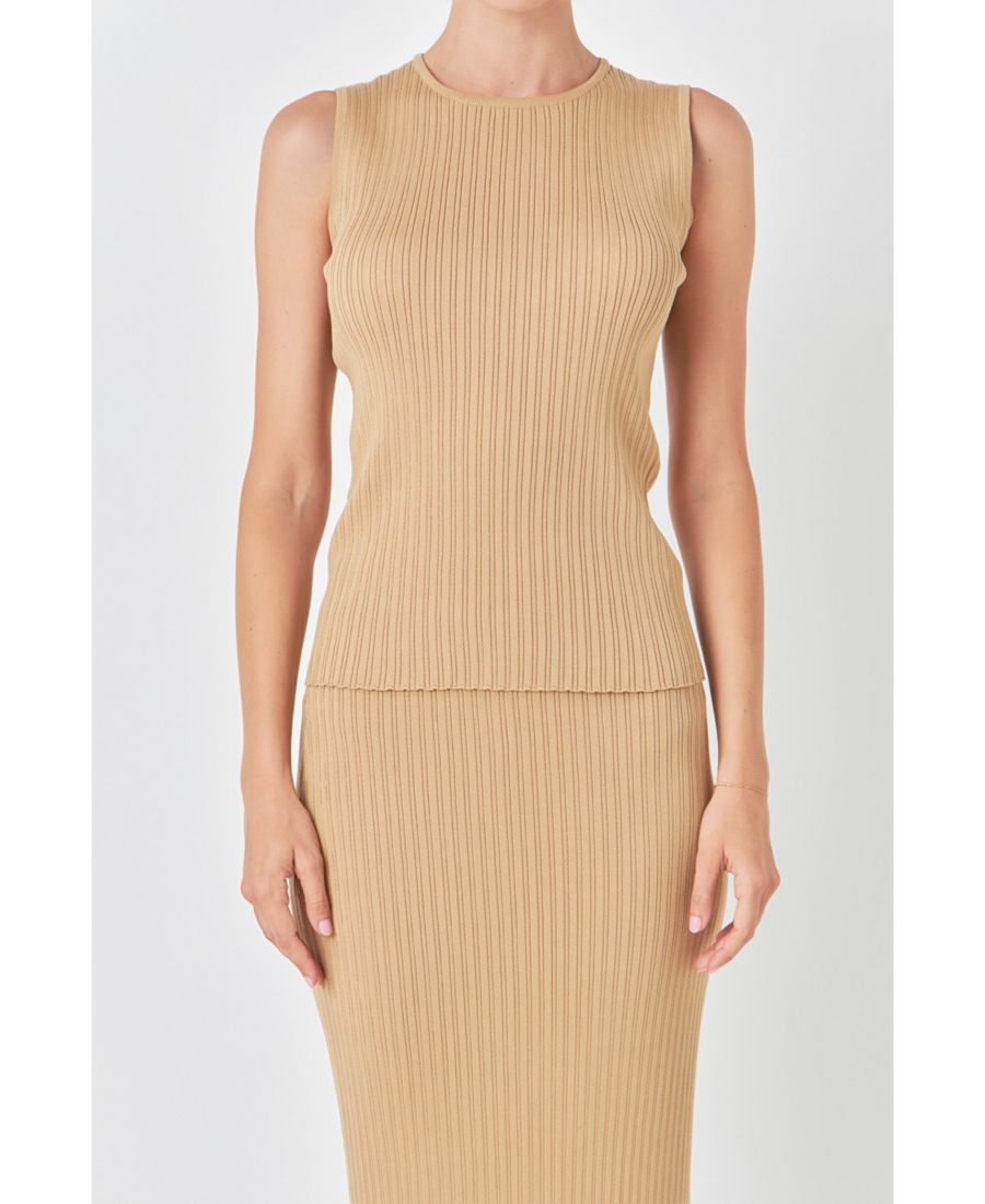 Женская ребристая блузка без рукавов endless rose, Camel
Женская ребристая блузка без рукавов endless rose, Camel