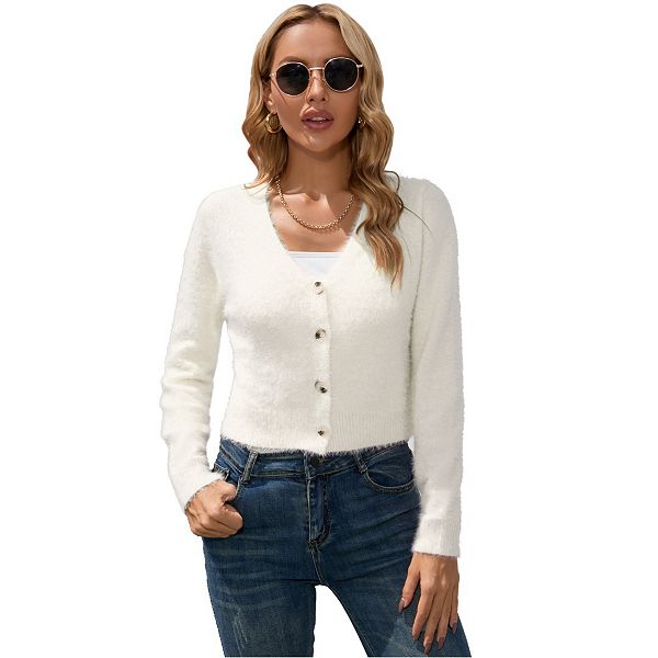 Женский кардиган с длинными рукавами и пуговицами Yesfashion, White
Женский кардиган с длинными рукавами и пуговицами Yesfashion, White