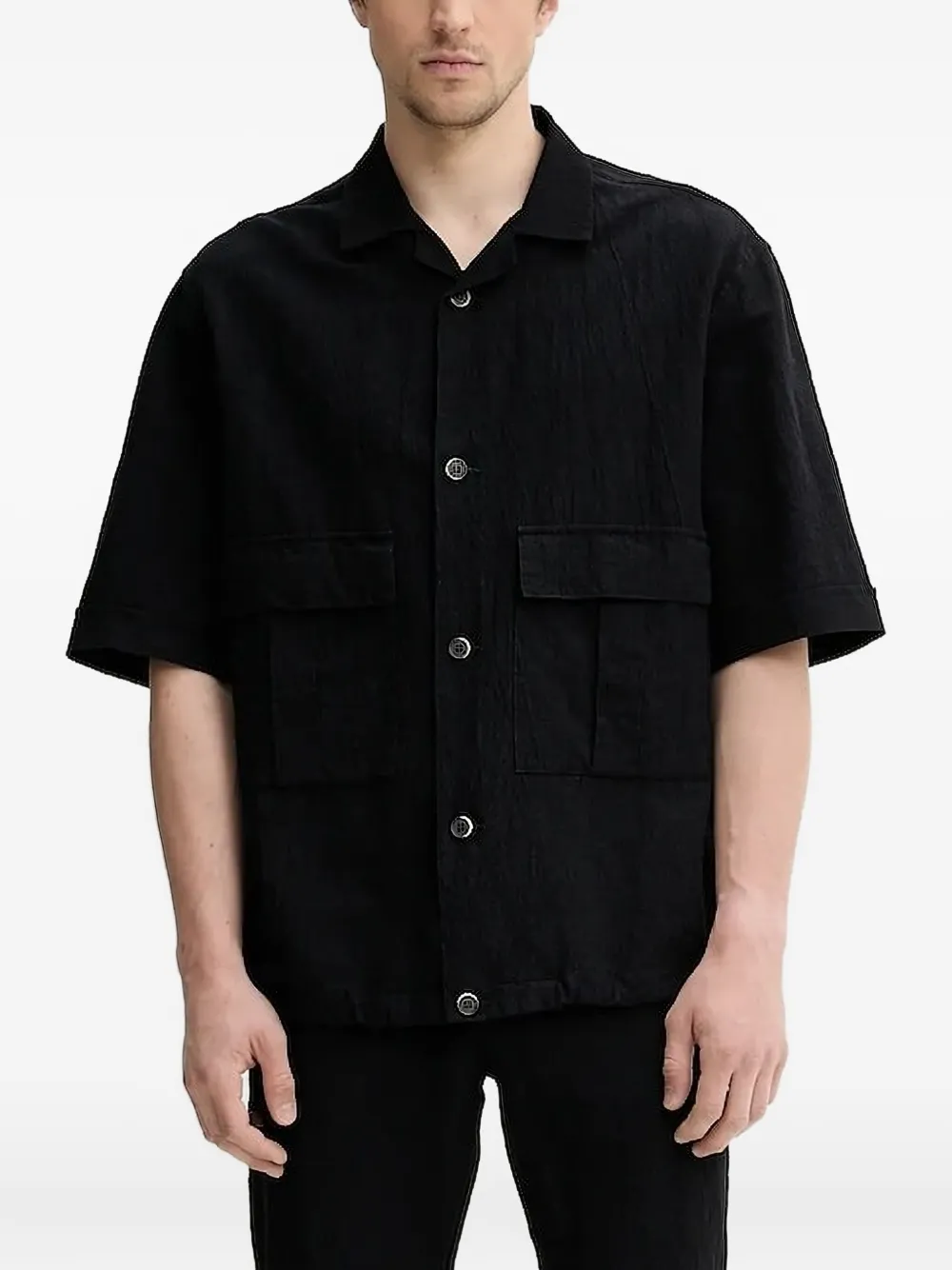 Рубашка с короткими рукавами и карманом Barena, черный
Рубашка с короткими рукавами и карманом Barena, черный