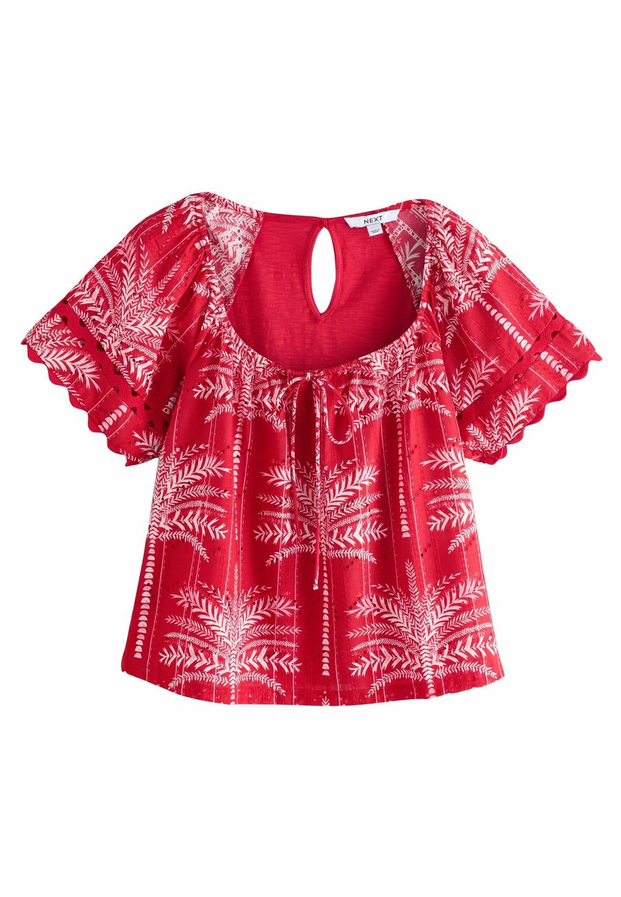 Блуза Next REGULAR FIT BRODERIE SHORT SLEEVE, Red Ecru Palm Print/Red
Блуза Next REGULAR FIT BRODERIE SHORT SLEEVE, Red Ecru Palm Print/Red