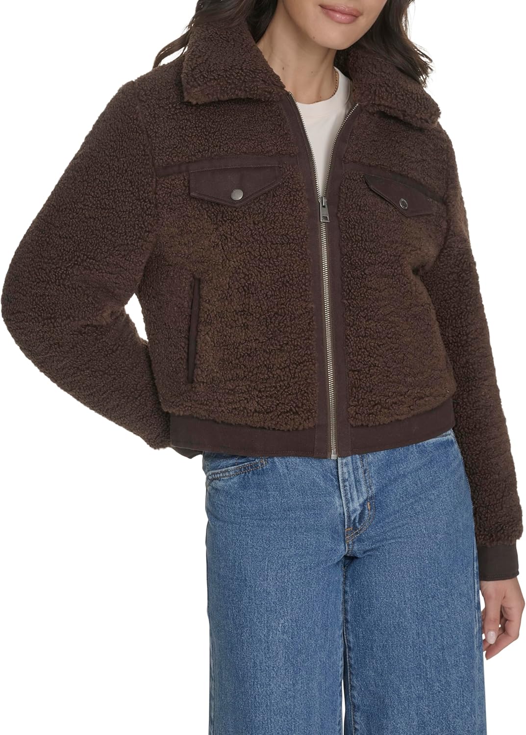 Женская куртка-бомбер Levi's Sherpa со стеганой подкладкой, Chocolate Brown
Женская куртка-бомбер Levi's Sherpa со стеганой подкладкой, Chocolate Brown